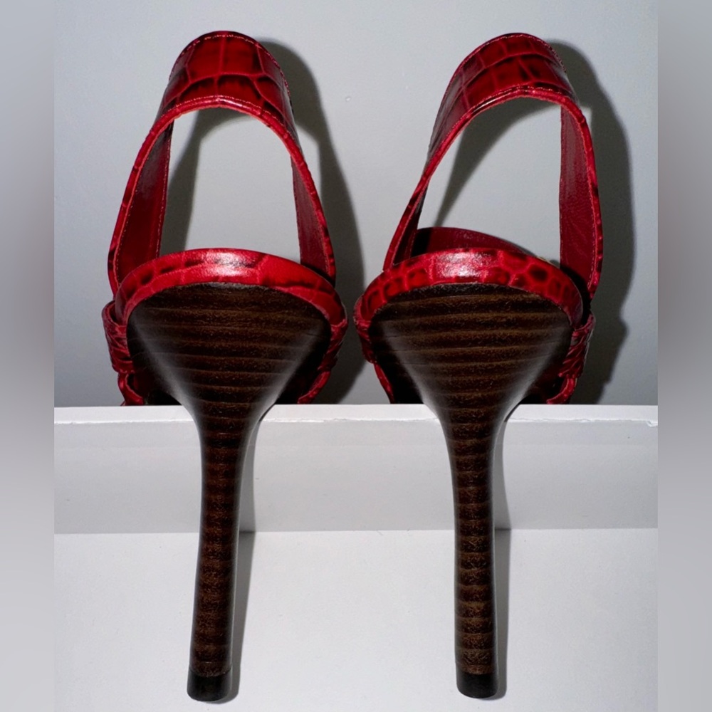NEW Ralph Lauren - Lauren alligator embossed open toe Sandals - Picture 13 of 13